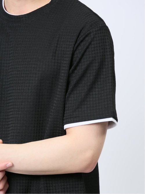 リンクス千鳥 フェイククルーネック半袖Tシャツ