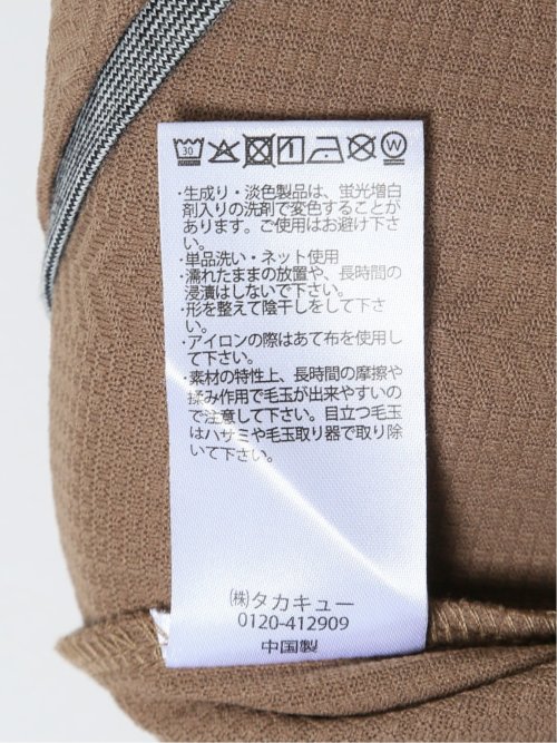 リンクス縦柄 フェイクVネック半袖Tシャツ