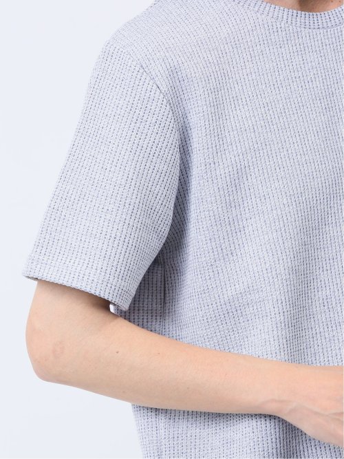 杢ワッフル クルーネック半袖Tシャツ