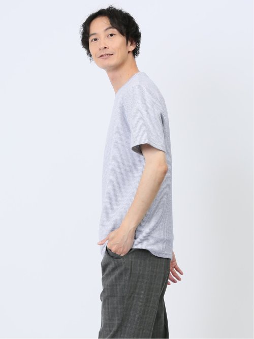 杢ワッフル クルーネック半袖Tシャツ
