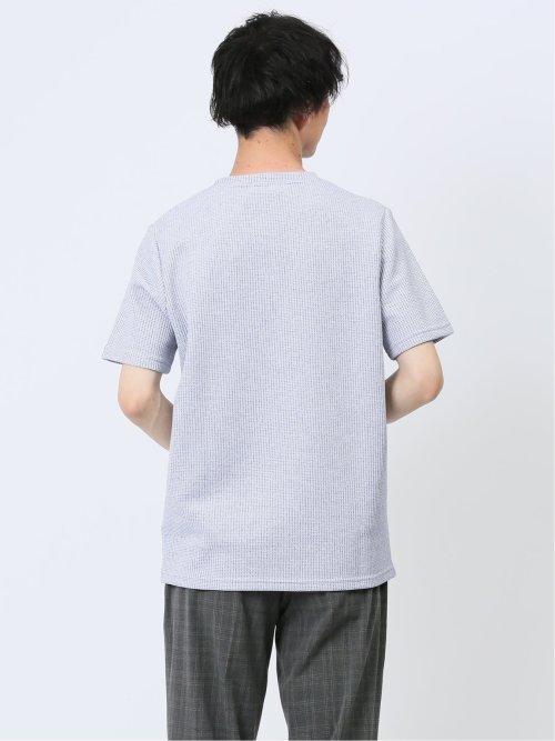杢ワッフル クルーネック半袖Tシャツ