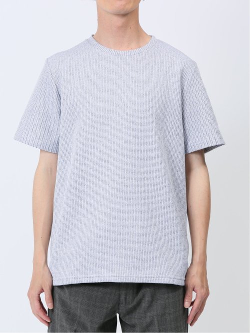 杢ワッフル クルーネック半袖Tシャツ