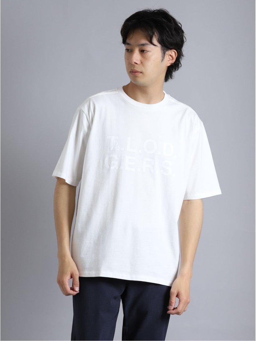 綿天竺プリント クルーネック半袖BIGTシャツ(M 01白): トップス | TAKA-Q ONLINE  SHOP／タカキューオンラインショップ【公式通販】