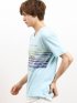 ヒートチェンジ/HEAT CHANGE フォトボーダーVネック半袖Ｔシャツ