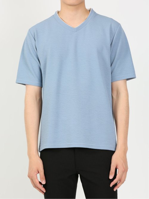 ドライリップル Vネック半袖Tシャツ