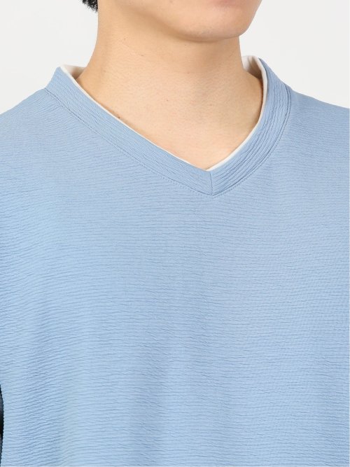 ドライリップル Vネック半袖Tシャツ