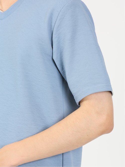 ドライリップル Vネック半袖Tシャツ