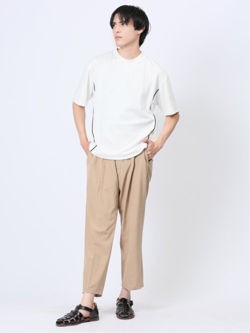 パイピング クルーネック半袖Tシャツ