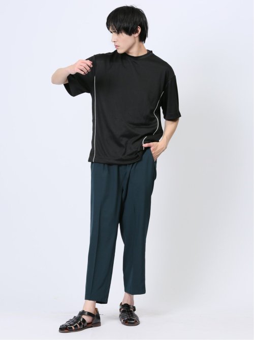 パイピング クルーネック半袖Tシャツ