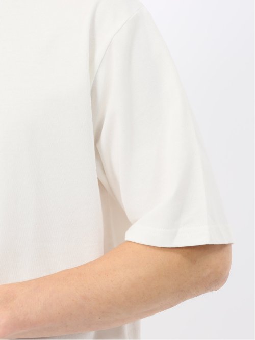 綿100% ロゴ刺繍 クルーネック半袖Tシャツ