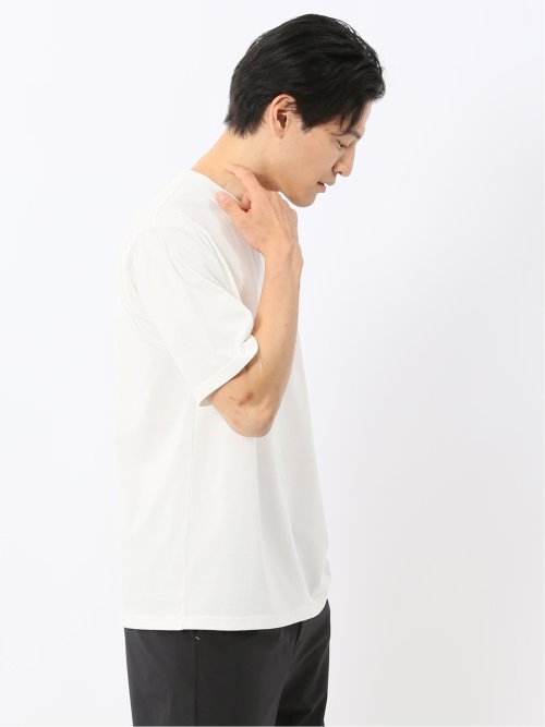 綿100% ロゴ刺繍 クルーネック半袖Tシャツ