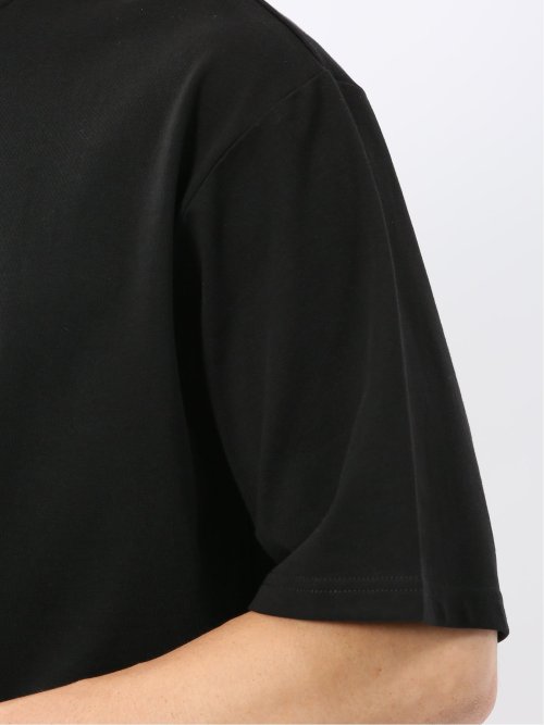 綿100% ロゴ刺繍 クルーネック半袖Tシャツ