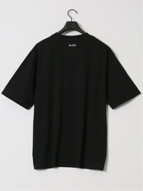 綿100% ロゴ刺繍 クルーネック半袖Tシャツ