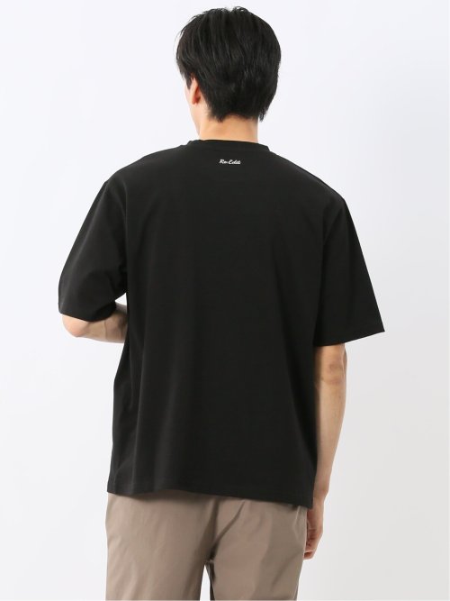 綿100% ロゴ刺繍 クルーネック半袖Tシャツ