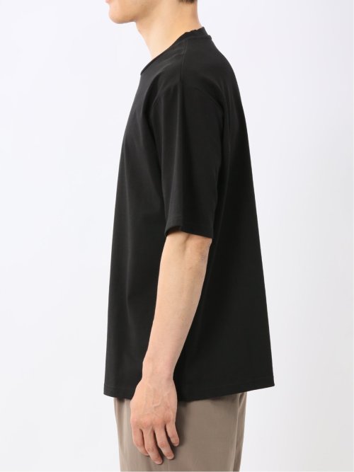 綿100% ロゴ刺繍 クルーネック半袖Tシャツ