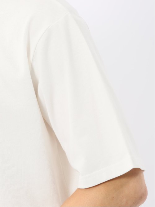 綿100% ロゴ刺繍 クルーネック半袖Tシャツ