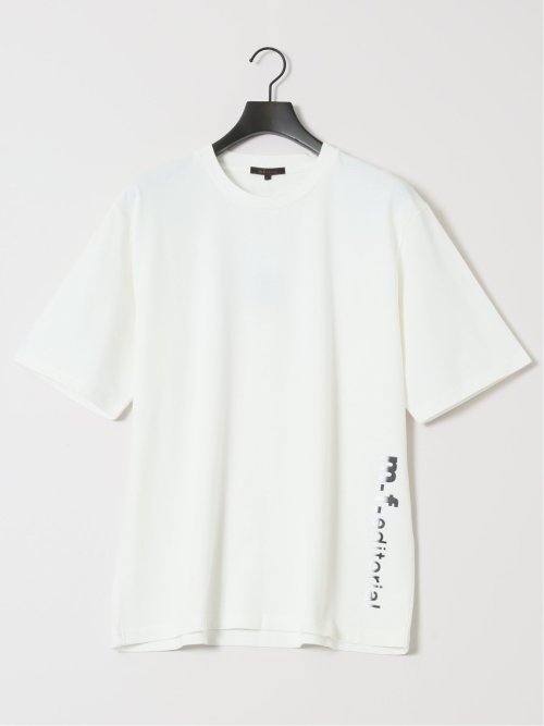 綿100% ロゴ刺繍 クルーネック半袖Tシャツ