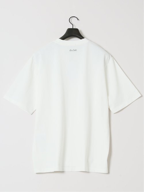 綿100% ロゴ刺繍 クルーネック半袖Tシャツ