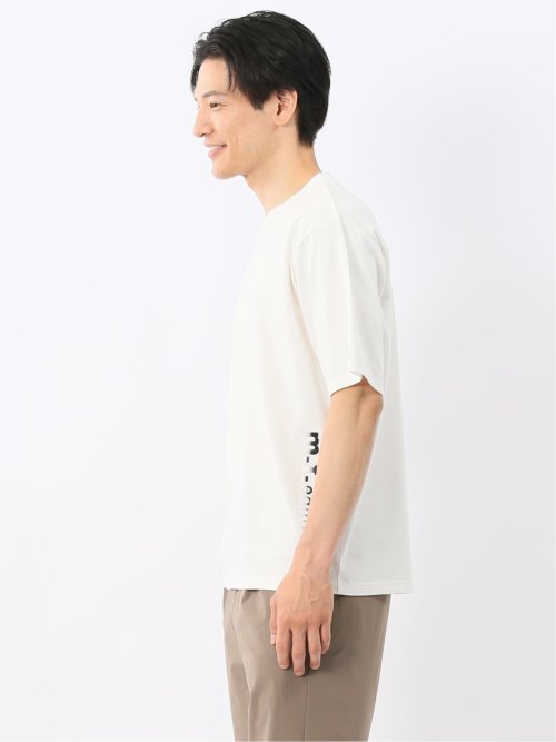 綿100% ロゴ刺繍 クルーネック半袖Tシャツ