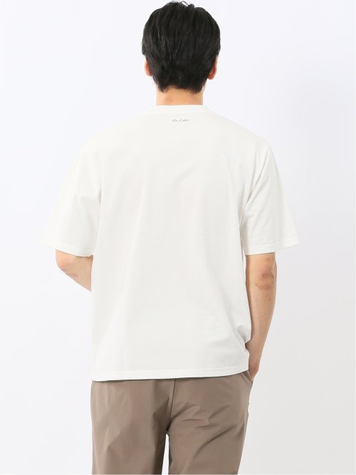 綿100% ロゴ刺繍 クルーネック半袖Tシャツ