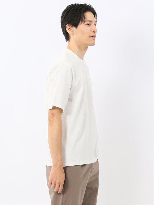 綿100% ロゴ刺繍 クルーネック半袖Tシャツ