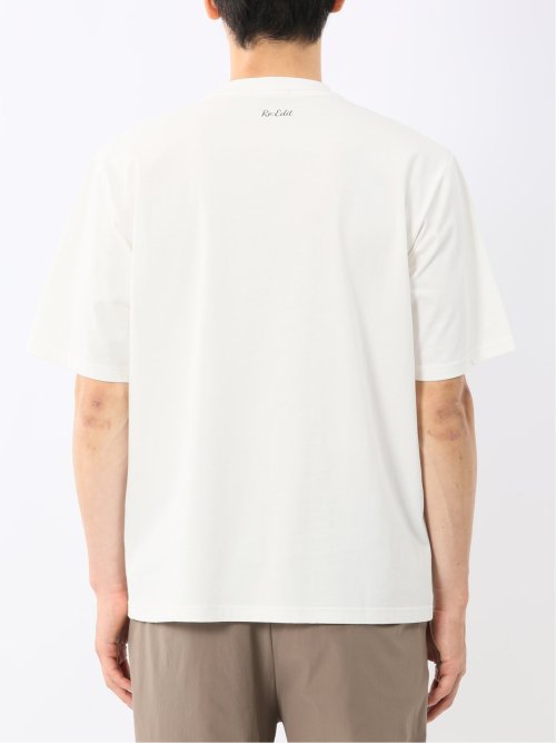 綿100% ロゴ刺繍 クルーネック半袖Tシャツ