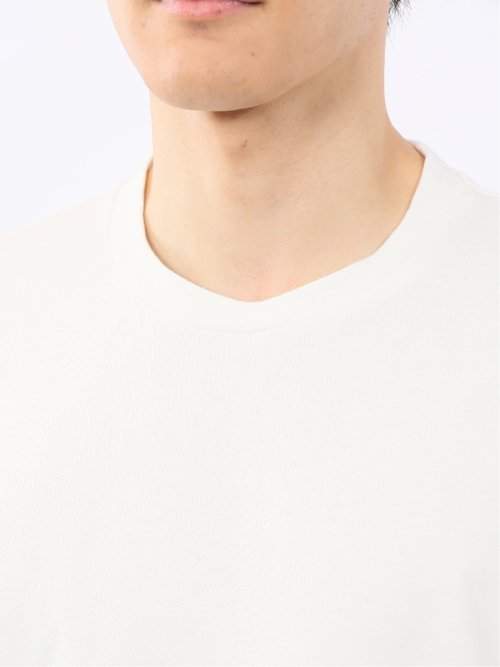 綿100% ロゴ刺繍 クルーネック半袖Tシャツ