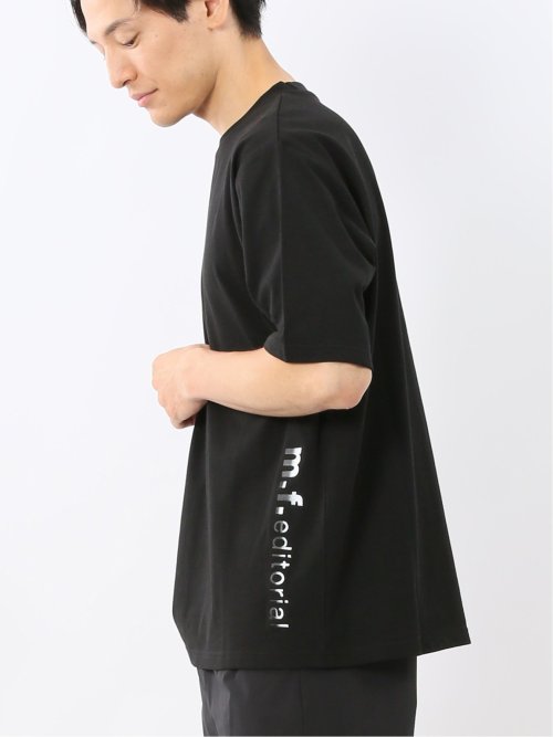 綿100% ロゴ刺繍 クルーネック半袖Tシャツ