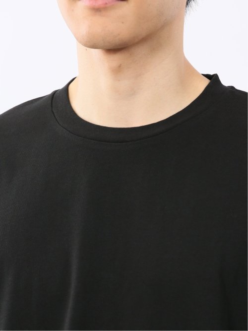 綿100% ロゴ刺繍 クルーネック半袖Tシャツ