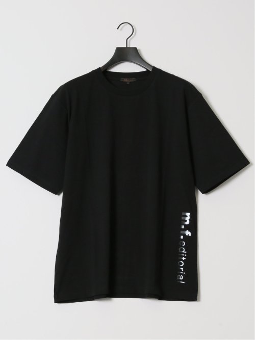 綿100% ロゴ刺繍 クルーネック半袖Tシャツ