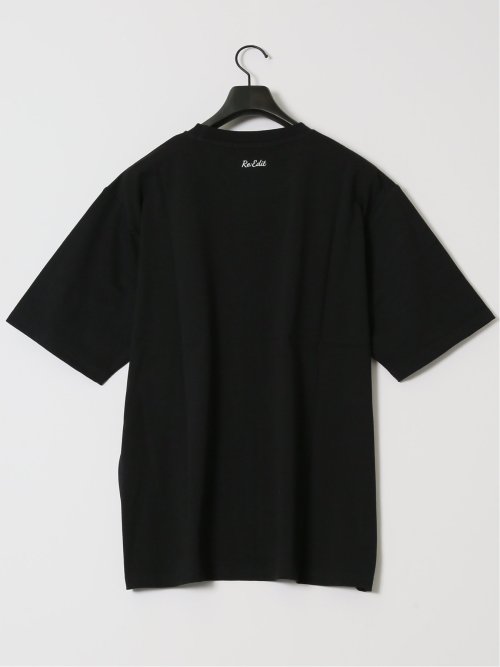 綿100% ロゴ刺繍 クルーネック半袖Tシャツ