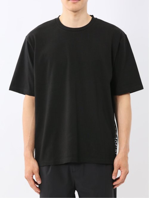 綿100% ロゴ刺繍 クルーネック半袖Tシャツ