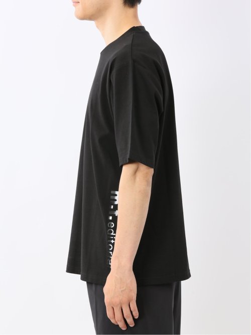 綿100% ロゴ刺繍 クルーネック半袖Tシャツ