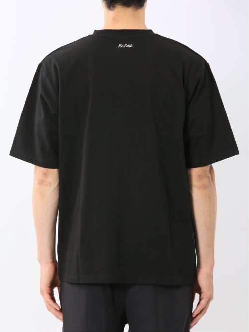 綿100% ロゴ刺繍 クルーネック半袖Tシャツ