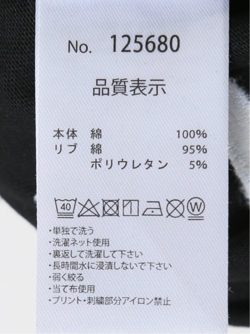 綿100% ロゴ刺繍 クルーネック半袖Tシャツ