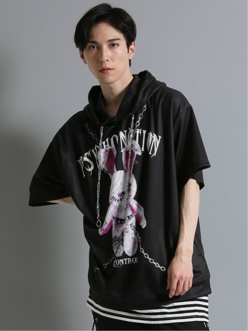 SD×PSYCHONATION 半袖BIGプルパーカー+タンク アンサンブル