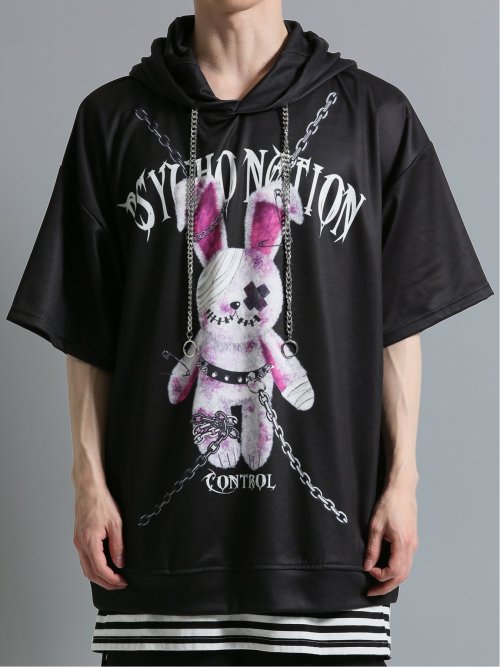 SD×PSYCHONATION 半袖BIGプルパーカー+タンク アンサンブル