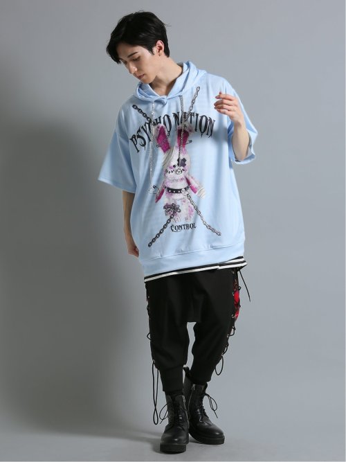 SD×PSYCHONATION 半袖BIGプルパーカー+タンク アンサンブル