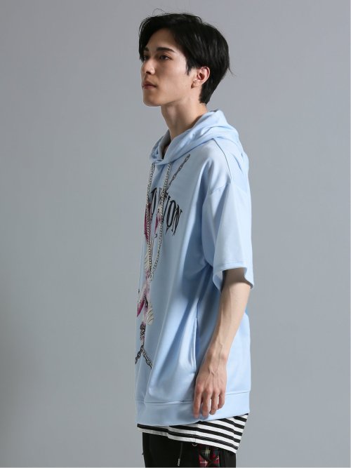 SD×PSYCHONATION 半袖BIGプルパーカー+タンク アンサンブル