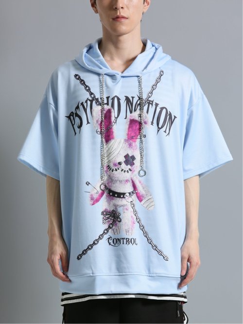 SD×PSYCHONATION 半袖BIGプルパーカー+タンク アンサンブル