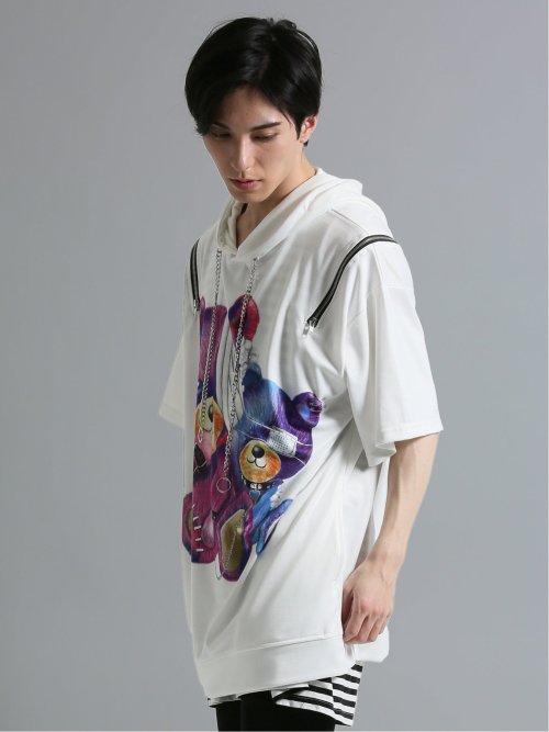 SD×PSYCHONATION 半袖BIGプルパーカー+タンク アンサンブル