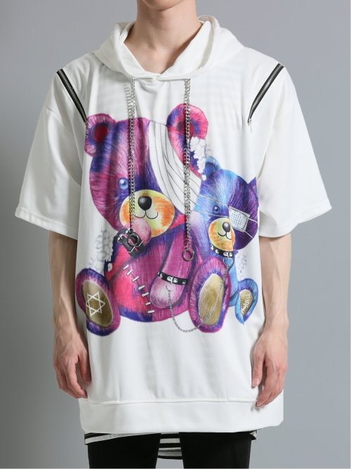 SD×PSYCHONATION 半袖BIGプルパーカー+タンク アンサンブル