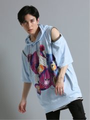 SD×PSYCHONATION 半袖BIGプルパーカー+タンク アンサンブル