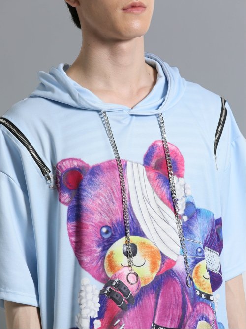 SD×PSYCHONATION 半袖BIGプルパーカー+タンク アンサンブル