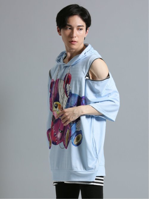 SD×PSYCHONATION 半袖BIGプルパーカー+タンク アンサンブル