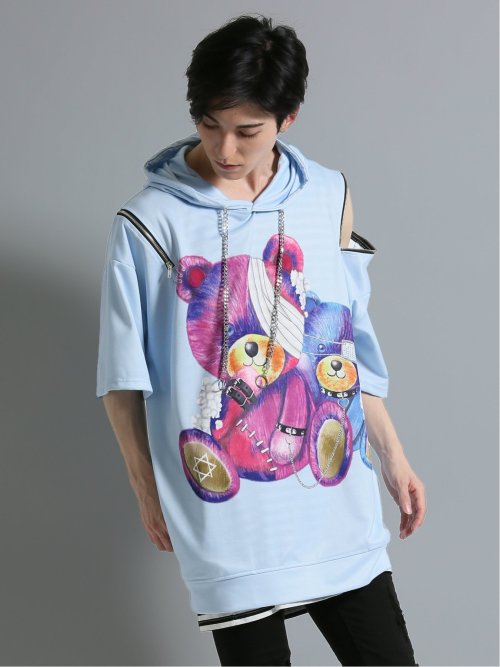 SD×PSYCHONATION 半袖BIGプルパーカー+タンク アンサンブル