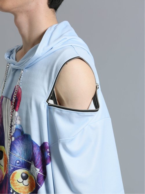 SD×PSYCHONATION 半袖BIGプルパーカー+タンク アンサンブル