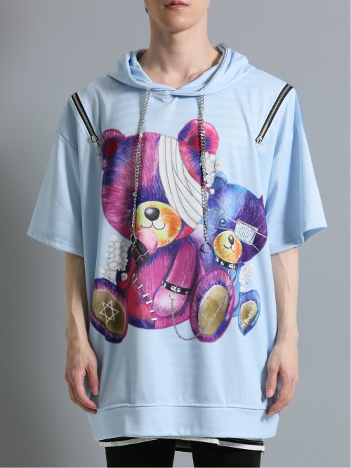 SD×PSYCHONATION 半袖BIGプルパーカー+タンク アンサンブル