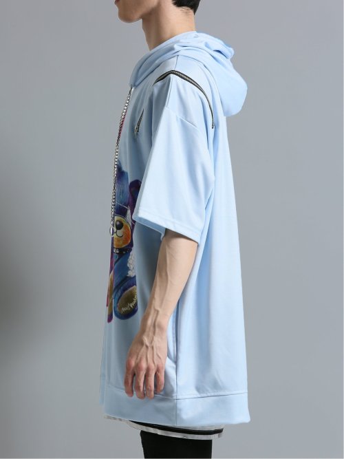 SD×PSYCHONATION 半袖BIGプルパーカー+タンク アンサンブル