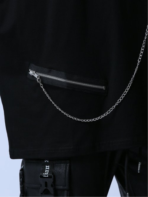 SD×PSYCHONATION チェーン付き スパイダー クルー半袖Tシャツ